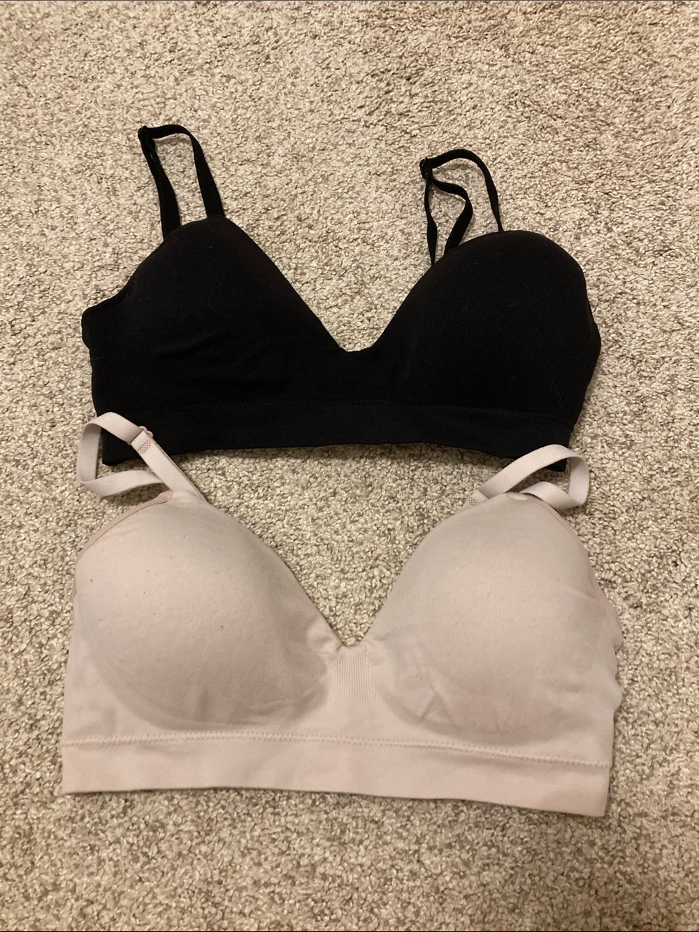 Joyspun Nursing Bra Set Bundle Beige / Nude and Black Size Medium